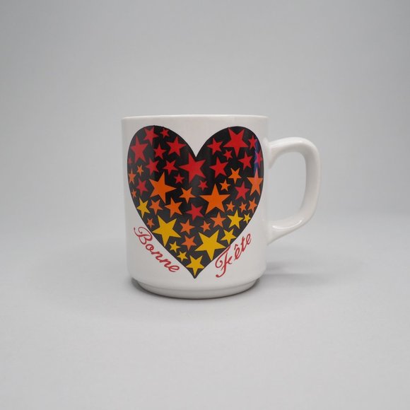 Vintage 80s "Bonne Fête" Mug - Picture 2 of 7